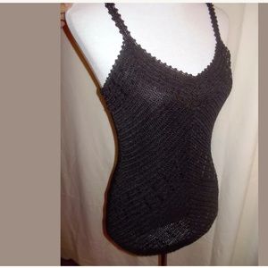 KALEIDOSCOPE Sequins Black Singlet Top US 4 - S